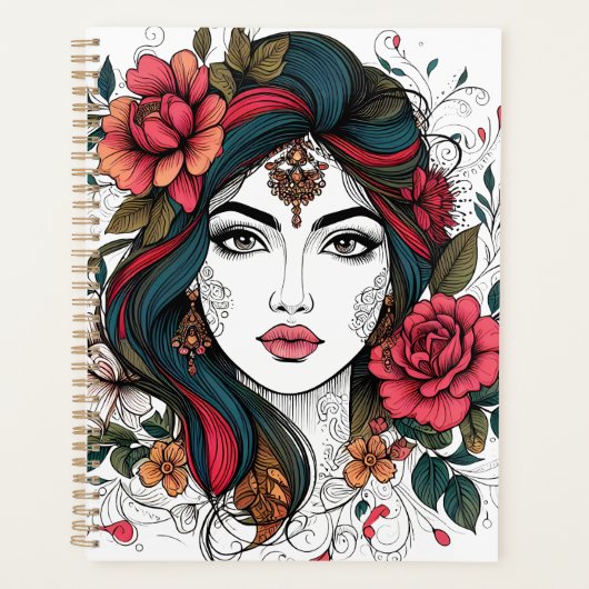 Floral Face – Boho Beauty Planner Planer (Vorderseite)