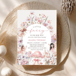 Floral Fairy Baby Shower Invitation Einladung