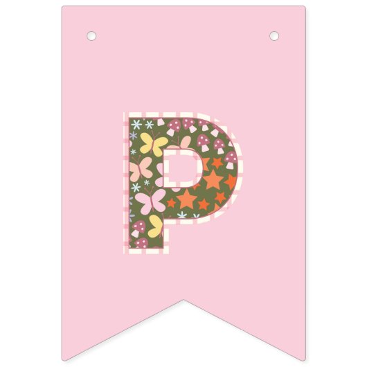 Floral Fairy Butterfly Happy Birthday Banner (Vierte Fahne)