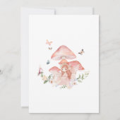 Floral Fairy erste Geburtstagsparty Einladung (Rückseite)