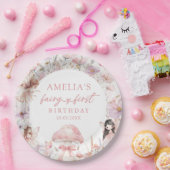 Floral Fairy First Birthday Party Paper Plates Pappteller (Party)