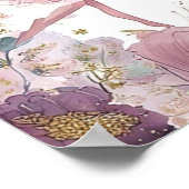 Floral Fairy First Birthday Personalised Welcome Poster (Ecke)