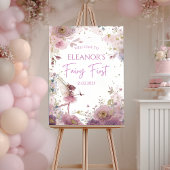 Floral Fairy First Birthday Personalised Welcome Poster