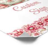 Floral Fairy Girl Blush Pastel Birthday Custom Sig Poster (Ecke)