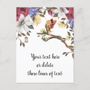 Floral Fairy Postcard Postkarte