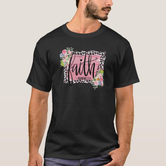 Floral Faith Bible Verse Christian Western Religio T-Shirt (Vorderseite)