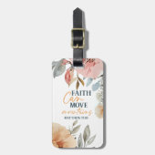 Floral Faith Can Move Mountains Gepäckanhänger (Vorderseite vertikal)