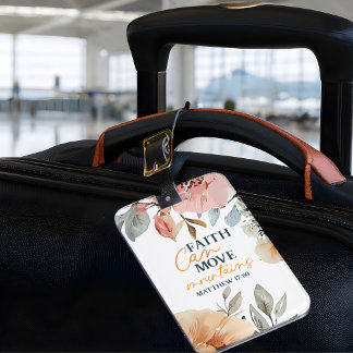 Floral Faith Can Move Mountains Gepäckanhänger