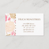 Floral Faith Christlich Scripting   Visitenkarte (Rückseite)