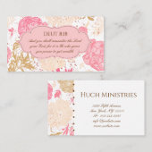 Floral Faith Christlich Scripting Visitenkarte (Vorne/Hinten)