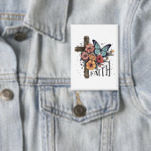 Floral Faith Cross Button (Insitu)