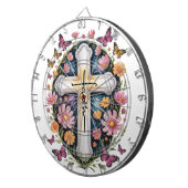 Floral Faith Cross Dartscheibe (Vorderseite rechts)