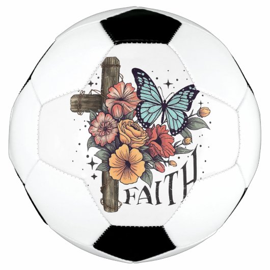 Floral Faith Cross Fußball (Vorderseite)