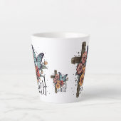 Floral Faith Cross Milchtasse (Vorderseite)