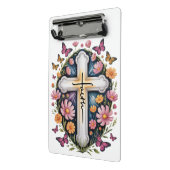 Floral Faith Cross Mini Klemmbrett (Gewinkelt2)