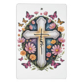 Floral Faith Cross Mini Klemmbrett (Rückseite)