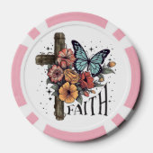 Floral Faith Cross Pokerchips (Rückseite)