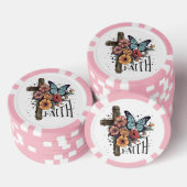 Floral Faith Cross Pokerchips (Stapel)