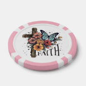 Floral Faith Cross Pokerchips (Einzeln)