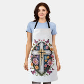 Floral Faith Cross Schürze (Getragen)
