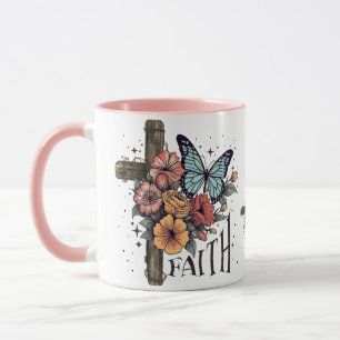 Floral Faith Cross Tasse