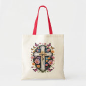 Floral Faith Cross Tragetasche (Vorne)