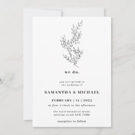 Floral Fall Boho Clear Indie Botanisch wir tun Einladung