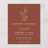 Floral Fall Boho Terracotta braunes Botanisches Bu Flyer (Vorne)