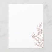 Floral Fall Boho Terracotta Indie Botanisches Budg Flyer (Hinten)
