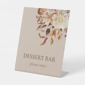 Floral Fall Dessert Bar Pedestal Zeichen Sockelschild (Vorderseite)
