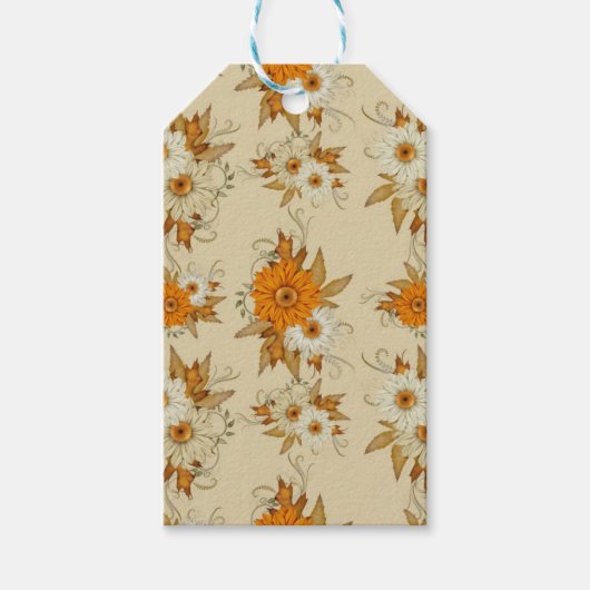 Floral Fall Geschenkmarke Geschenkanhänger (Vorderseite)