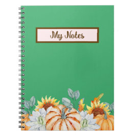 Floral Fall Inspirier School Notizblock