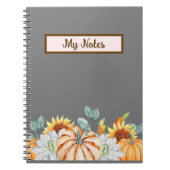 Floral Fall Inspirier School Notizblock (Vorderseite)