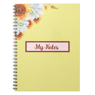 Floral Fall Inspirier School Notizblock