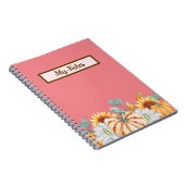 Floral Fall Inspirier School Notizblock (Rechte Seite)