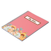 Floral Fall Inspirier School Notizblock (Linke Seite)
