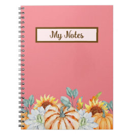 Floral Fall Inspirier School Notizblock