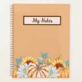 Floral Fall Inspirier School Planer (Vorderseite)