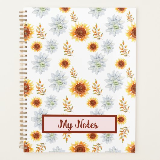 Floral Fall Inspirier School Planer (Vorderseite)