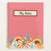 Floral Fall Inspirier School Planer (Vorderseite)