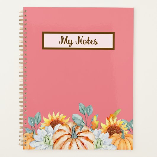 Floral Fall Inspirier School Planer (Vorderseite)