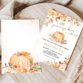 Floral Fall Little Pumpkin Baby Dusche Einladung