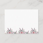 Floral Fall Pumpkin Baby Showbuchanfrage Begleitkarte (Rückseite)