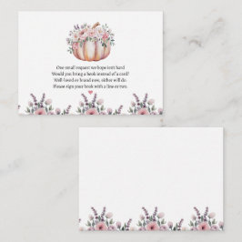 Floral Fall Pumpkin Baby Showbuchanfrage Begleitkarte