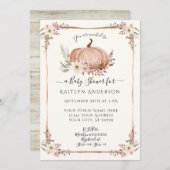 Floral Fall Pumpkin Botanical Watercolor Baby (Vorne/Hinten)