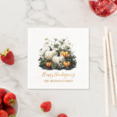 Floral Fall Pumpkin Erntedank Dinner Napkins Serviette (Beispiel)