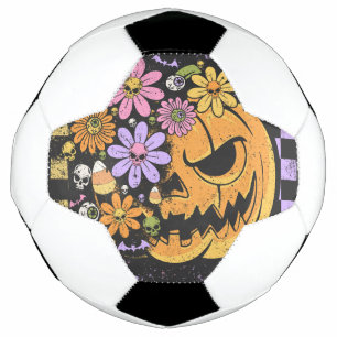Floral Fall Pumpkin Halloween Fußball