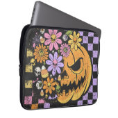 Floral Fall Pumpkin Halloween Laptopschutzhülle (Vorne Rechts)