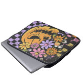 Floral Fall Pumpkin Halloween Laptopschutzhülle (Vorne Knopf)