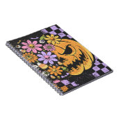 Floral Fall Pumpkin Halloween Notizblock (Rechte Seite)